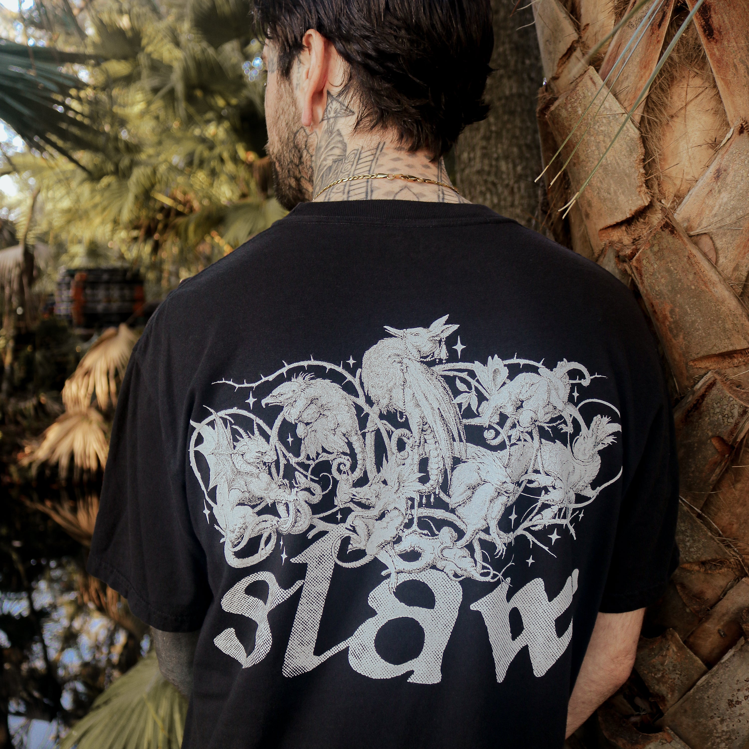 Death Gate Creature Posse Tee
Model: Colin Pence
Photo: Nabeel (Noble) Kareem Nassar
Death Gate ™ All Rights Reserved