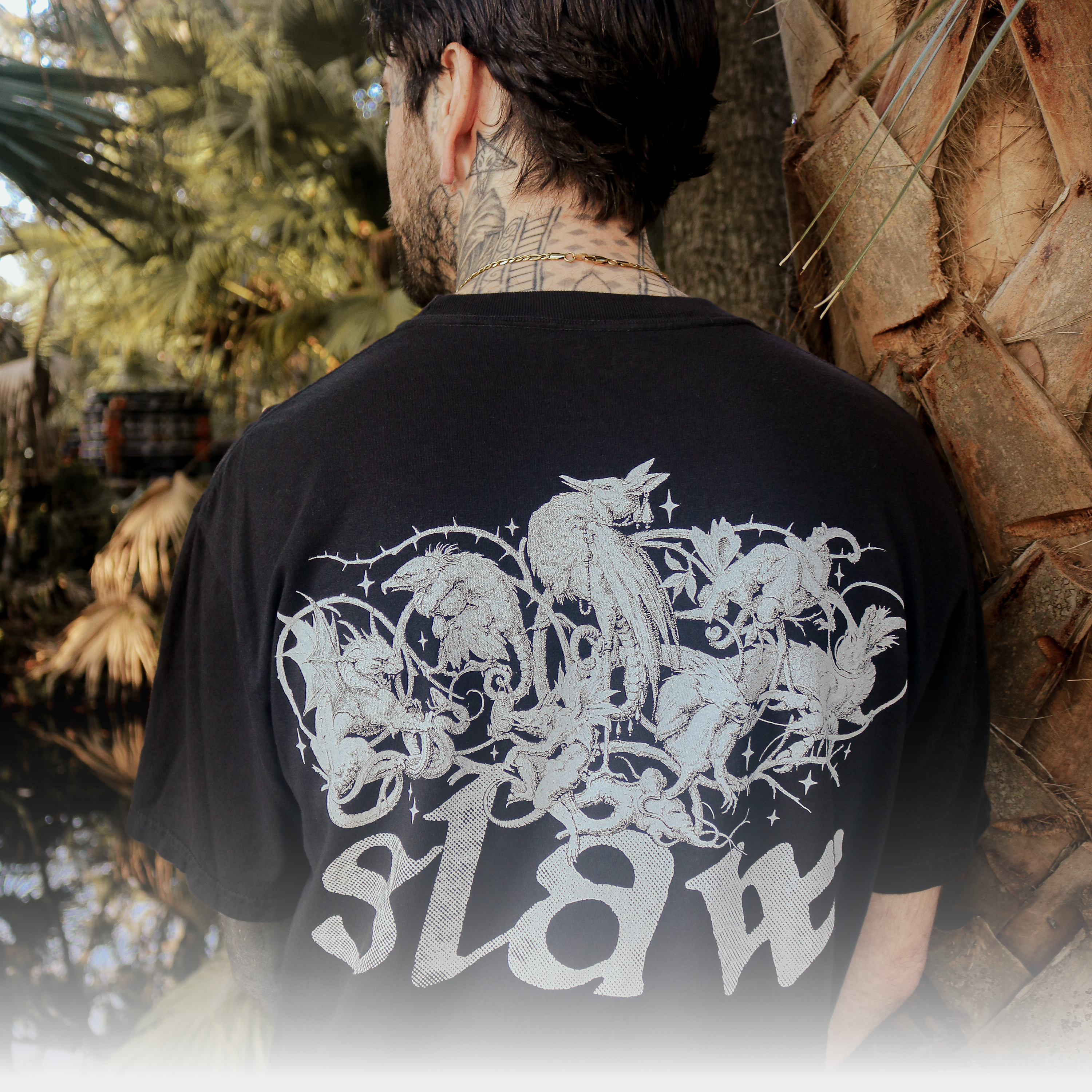 Death Gate Creature Posse Tee
Model: Colin Pence
Photo: Nabeel (Noble) Kareem Nassar
Death Gate ™ All Rights Reserved